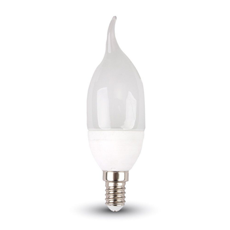 LED Bulb - 6W E14 Candle Flame White - 4353