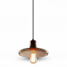 TRANSPARENT GLASS PENDANT LIGHT WITH 3M BLACK WIRE AND CANOPY - 3820