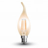 BULB 4W E14 FILAMENT CANDLE AMBER COVER TAIL 2200K - 7114