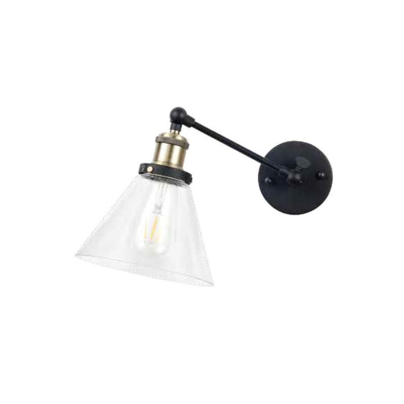 W/V SHAPE GLASS WALL LAMP -TRANSPARENT Ф140 - 3862