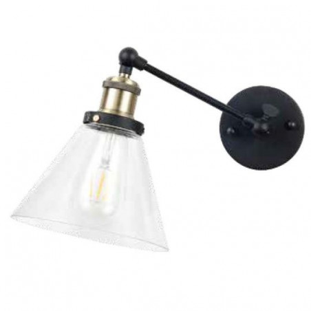 W/V SHAPE GLASS WALL LAMP -TRANSPARENT Ф140 - 3862