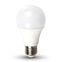 LED Крушка - 9W E27 A60 Термо Пластик Топло Бяла Светлина - 7260