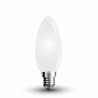 LED Крушка - 4W Filament E14 Кръст Бяло Покритие Кендъл Топло Бяла Светлина - 7101