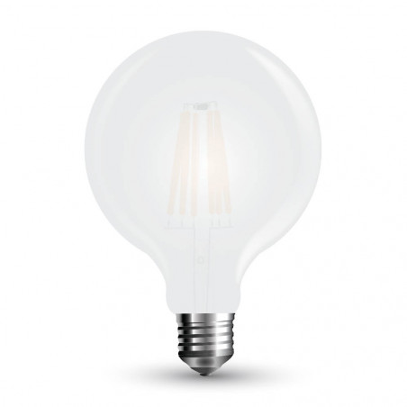 LED Крушка - 7W Filament E27 G125 Матирано Покритие Топло Бяла Светлина Димируема - 7191