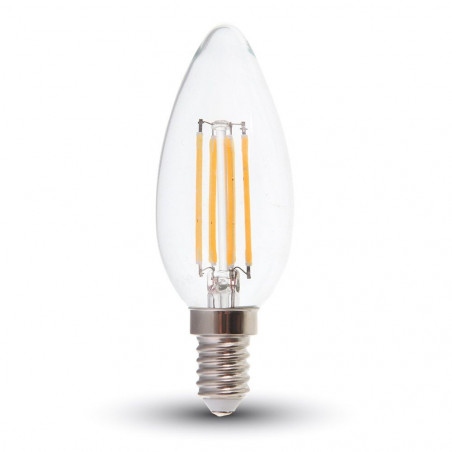 LED Крушка - 4W Filament E14 Кендъл Топло Бяла Светлина - 4301