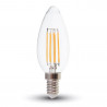 LED Крушка - 4W Filament E14 Кендъл Топло Бяла Светлина - 4301
