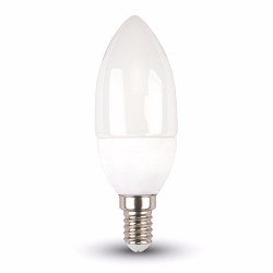LED Крушка - SAMSUNG ЧИП 5.5W E14 Кендъл Бяла Светлина 6400K  5 години гаранция - 173