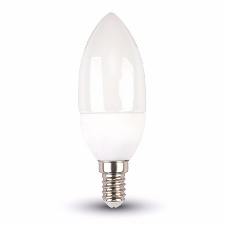 LED Bulb - SAMSUNG Chip 5.5W E14 Plastic Candle White  5 years warranty - 173