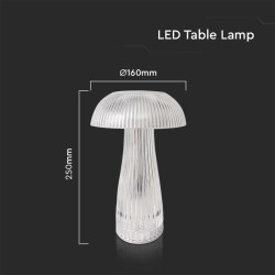 LED Настолна Лампа 800mAh Батерия 160 x 250 3 в 1 Прозрачно Тяло