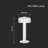 LED Настолна Лампа 1800mAh Батерия 150 x 300 3 в 1 Бяло Тяло