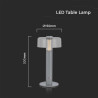 LED Настолна Лампа 1800mAh Батерия 150 x 300 3 в 1 Сиво Тяло