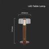 LED Настолна Лампа 1800mAh Батерия 150 x 300 3 в 1 Кафяво Тяло