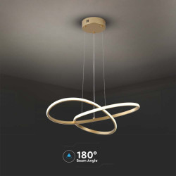 20W LED Висяща Декоративна Лампа Ф500 Златно Тяло 3000K