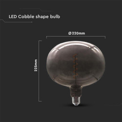 LED Крушка 4W Filament Кобъл Черна