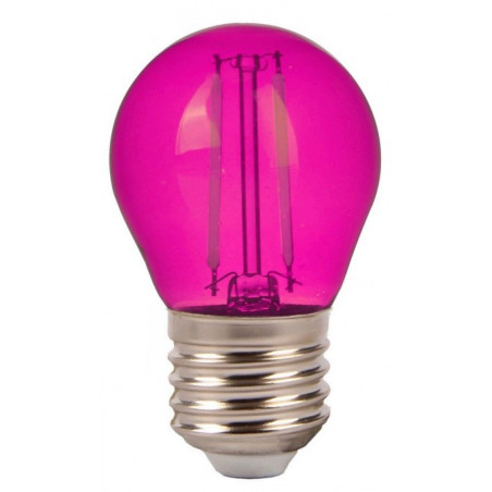 LED Bulb - 2W Filament E27 G45 Pink Color - 7410