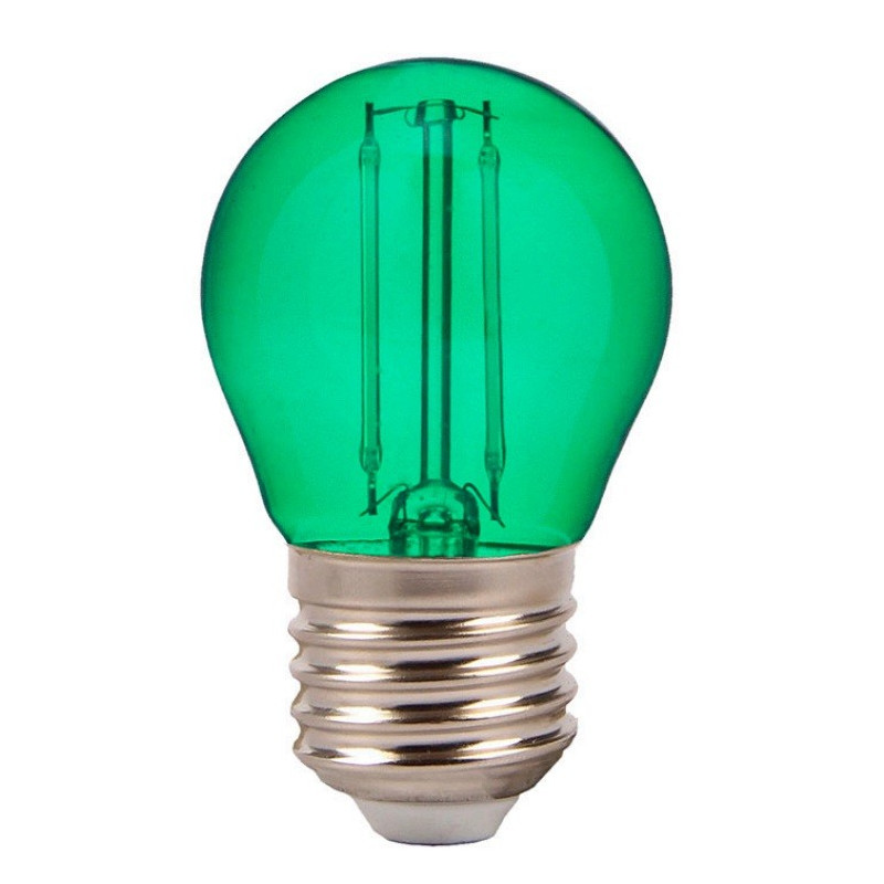 LED Bulb - 2W Filament E27 G45 Green Color - 7411