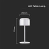 LED Настолна Лампа 2200mAH Батерия D86*H210mm Бяло Тяло IP54 3000K+6000K
