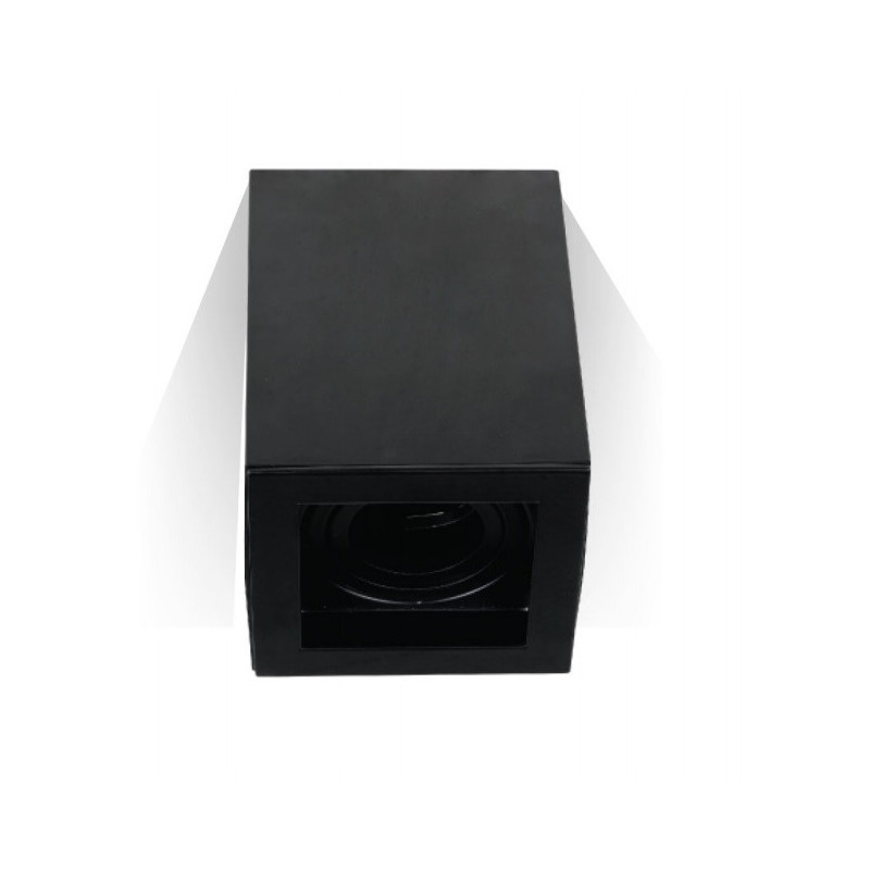GU10 Fitting Surface Square Black - 3631