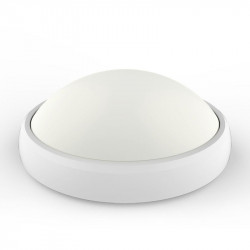 12W LED Full Oval Ceiling Lamp White Body IP66 Warm White - 1351