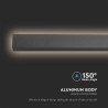 16W  LED Линейна Стенна Лампа 1010x60x50мм 3000K Черно Тяло IP54