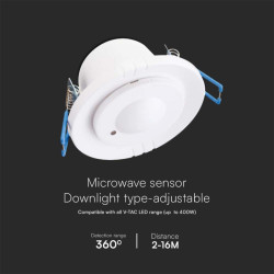 400W Микровълнов Сензор 360'D Бяло Тяло