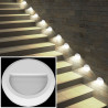 2W LED STEP LIGHT 3000K WHITE BODY ROUND IP65 - 1315