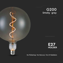 LED Крушка 4W Filament Спирала G200S 2700K Опушен