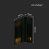 2*6W Стенна Лампа (W141*D65*H200мм) 3000K Черно Тяло IP65