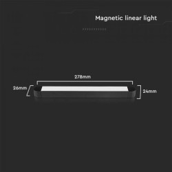 14W LED Магнитен Линеен Осветител 4000K Черно Тяло