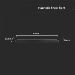 22W LED Магнитен Линеен Осветител 4000K Черно Тяло