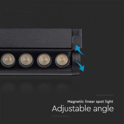 5W LED Магнитен Линеен Спот Регулируем 6400K Черно Тяло