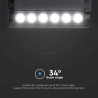5W LED Магнитен Линеен Спот Регулируем 3000K Черно Тяло
