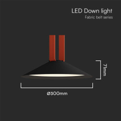 20W LED Магнитен Осветител Въже 120`D 3000K Пясъчно Черно Тяло 3 Години Гаранция