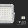 6W LED Соларен Прожектор 6400K Сменяема Батерия Бяло Тяло