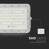 15W LED Соларен Прожектор 4000K Сменяема Батерия Бяло Тяло