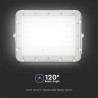 15W LED Соларен Прожектор 4000K Сменяема Батерия Бяло Тяло
