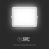 20W LED Соларен Прожектор 4000K Сменяема Батерия Бяло Тяло