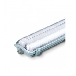 WATERPROOF LAMP PC 2X1200MM 2X18W LED TUBES INCLUDED 6400K IP65