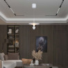 9W LED Висяща Лампа (30*300*1370MM) Бяло Тяло 3000K Регулируема