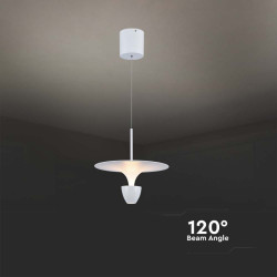 9W LED Висяща Лампа (30*300*1370MM) Бяло Тяло 3000K Регулируема