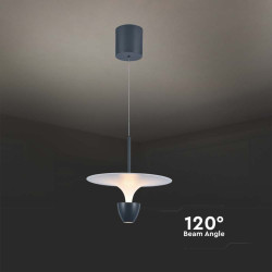 9W LED Висяща Лампа (30*300*1370MM) Бяло+Сиво Тяло 3000K Регулируема