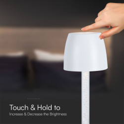 3W LED Настолна Лампа - Воден Ефект 3000K Бяло Тяло