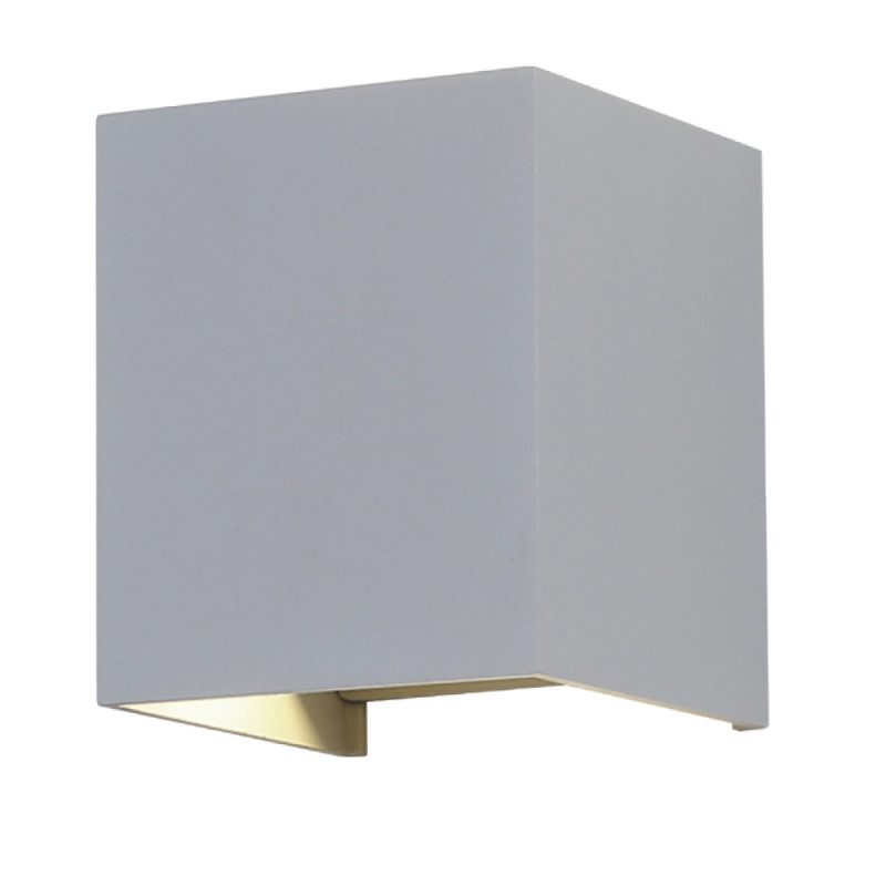 12 12W-WALL LAMP WITH BRIDGELUX CHIP 3000K GREY SQUARE - 8531