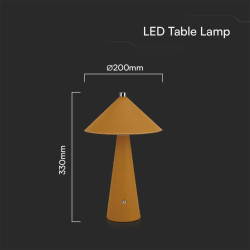 3W LED Настолна Лампа Батерия 4000mAh CCT: 3IN1 ЖълтоТяло Димираща