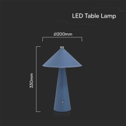 3W LED Настолна Лампа Батерия 4000mAh CCT: 3IN1 Синьо Тяло Димираща