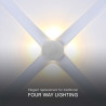 4W LED COB  Фасаден Осветител 3000K Бяло Тяло IP54
