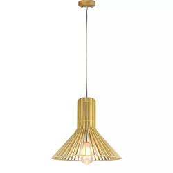 WOODEN PENDANT LIGHT WITH...